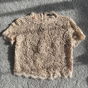 Elegant Zara Lace Blush pink Top